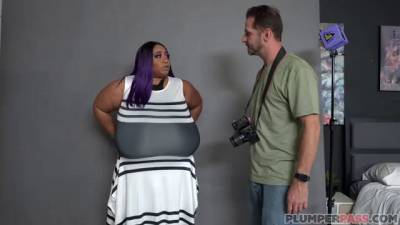 Black BBW with massive tits, Cotton Candi got fucked in a doggy- style position, in her bed - sunporno.com