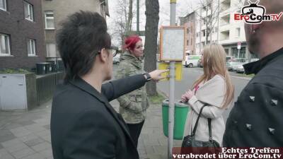 german Blonde big tits milf public pick up on street flirt - txxx.com - Germany