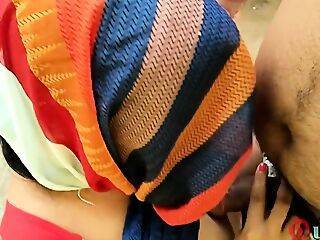 Maid in Blue Saree Suck Owner Dick in Backyad Outdoor he Cum on her Big Boobs - theyarehuge.com - India