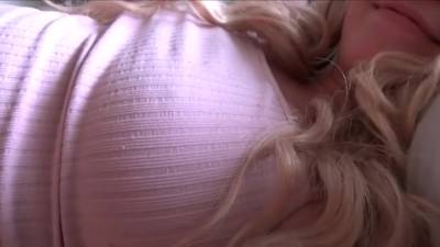 The Blonde Girl Loves Morning Sex And Filming It Closeup On Webcam - hotmovs.com