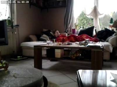 Caught my wife Masturbating under blanked with her nev Dildo. Caught her on my spycam. She has no idea. - voyeurhit.com