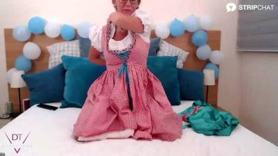 Tina - Dirty Tina And Live Cam - Plays With Her Tight German Pornstar Pussy In Solo Live Show Using Hot Sex Toys And Wearing An Oktoberfest Dirndl - hclips.com - Germany