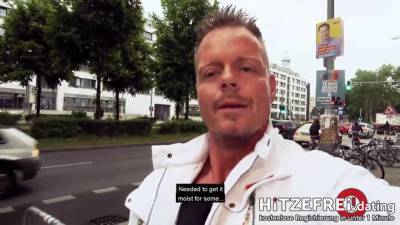 Hitzefrei.dating street-fuck with german dark haired Lullu Gun - sexu.com - Germany
