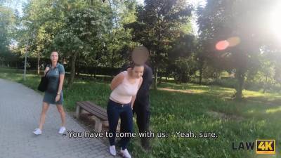 LAW4k. Czech girl is fucked by many security officer for the sake of freedom - pornoxo.com - Czech Republic
