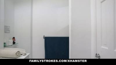 familystrokes - FamilyStrokes - Nerdy Stepsister Blows Her Big Dick Bro - sunporno.com