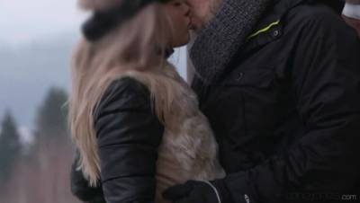 Kristof Cale - Cayla Lyons - Passionate couple outdoor snow sex - veryfreeporn.com
