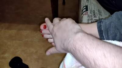 The Smell Of Those Smelly Feet Turns On - Licked The Soles Of The Feet Of A Sexy Milf - Footjob - hclips.com