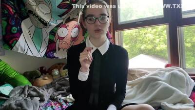 Izzy - Roleplay: Religious School Girl Smokes And Shows You Her Strange Dildo - Izzy Hellbourne - upornia.com