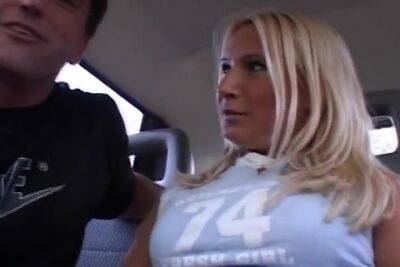 A Super Attractive German Babe Pleasing Two Hard Cooks In The Car - hclips.com - Germany