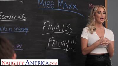 Blonde teacher Jordan Maxx wants to help her student achieve success...and erections - sexu.com - Usa - Jordan