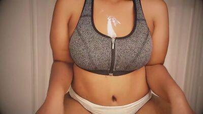 Sexy Horny Ebony Seduces You By Putting Cream On Her Beautiful Tits - hclips.com