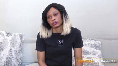 Cute African Babe Takes Huge White Cock In Pussy And Ass For A Job - upornia.com