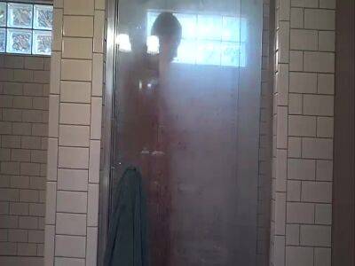 Old *** sitter viigorously rubbing clit and asshole in shower - voyeurhit.com