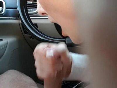 In Car - Sucking Cock - office co-worker sucking cock and swallowing in the car - sunporno.com