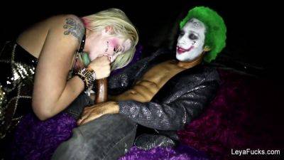 Harley Quinn - Leya Falcon takes on Harley Quinn's BBC in interracial porn video - sexu.com