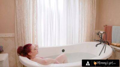 MOMMY'S GIRL - Hot Brunette Hazel Moore Gets Fingered Hard During Bath Time With Her Redhead Stepmom - hotmovs.com