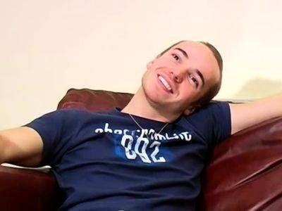 Interviewed UK jock Gabriel masturbates while jerking off - drtuber.com - Britain