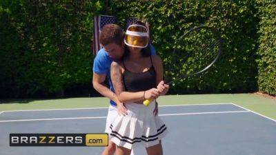 Gina Valentina - Xander Corvus - Inked up Gina Valentina takes it on the tennis court like a champ - sexu.com - Brazil