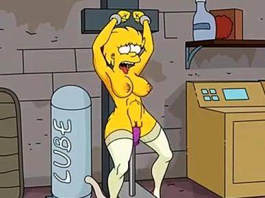 Lisa Simpson dildo machine belly inflation - drtuber.com