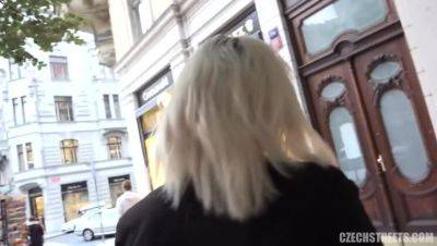 Czech Streets: Blonde's Casting with Cumshot - xxxfiles.com - Czech Republic
