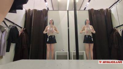 Masturbation In A Fitting Room In A Mall. I Try On Haul Transparent Clothes In Fitting Room And Mast - hclips.com