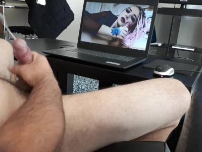 Watching porn - jerking off a huge load - youporn.com