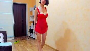 Angel - Myla Angel's Hot striptease in red dress and sportwear! - xvideos.com