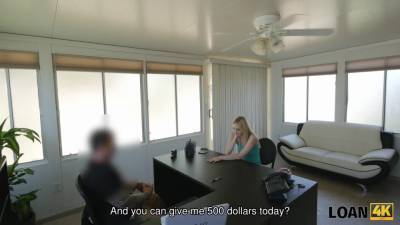 LOAN4K. Blue-eyed babe is fucked on the desk because needs cash - pornoxo.com