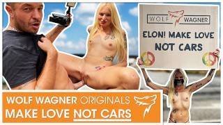 Tesla Protest! Kitty Blair nude in public w/ message for Elon! + Public Fuck! WOLF WAGNER - pornhub.com