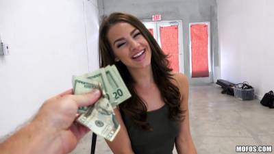 Cute brunette Evelin Stone gives her head and gets fucked for money - anysex.com