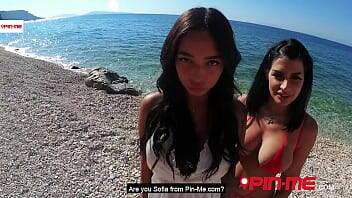 Sofia - Sofia & Rosa: two Greek beauties enjoy a naughty threesome at the beach (FULL SCENE)! Pin-Me.com - xvideos.com - Greece